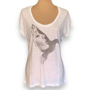 NWT MiH Jeans Graphic T-Shirt SZ. L
White Linen Blend Face Profile Bird Print